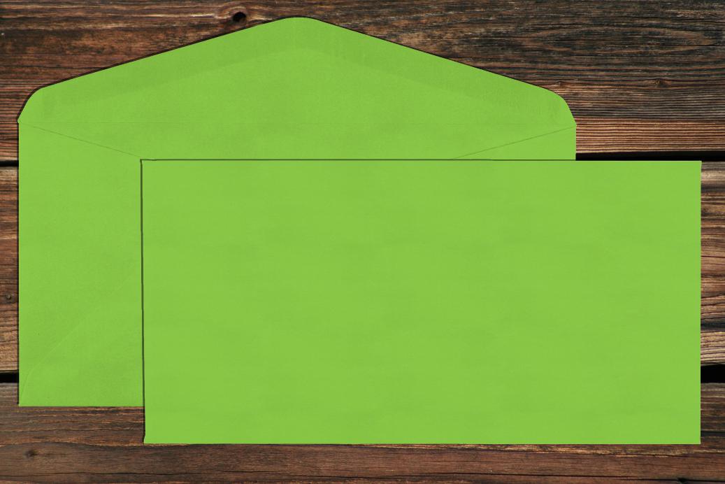 Briefhüllen DL 110x220 mm Nassklebend Apfelgrün 120 g/qm